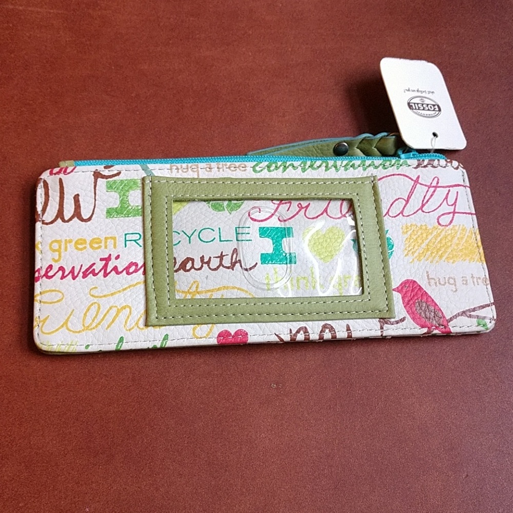 Long wallet genuine leather. Fossil brand